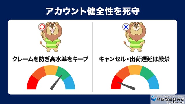 アカウント健全性を死守