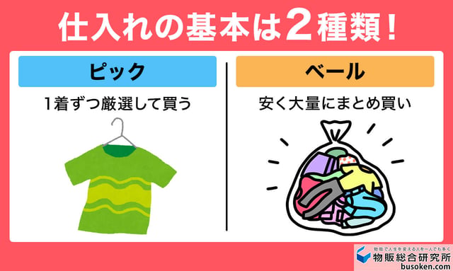 個人の古着仕入れ術!ピックとベール
