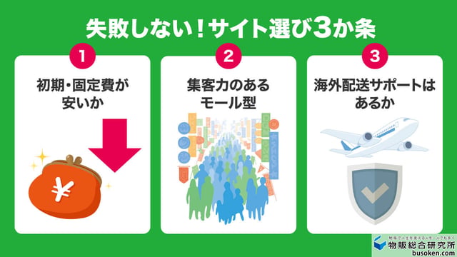 失敗しない!サイト選び3か条