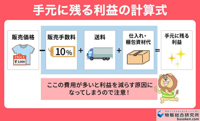 メルカリの売上計算式と手数