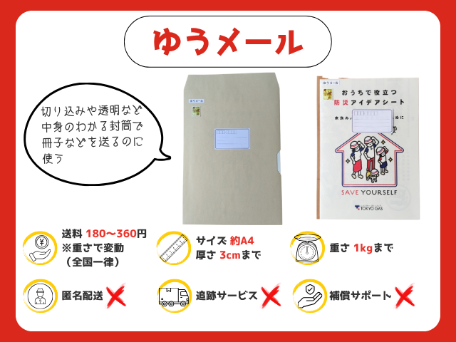 ゆうメール｜180円～
