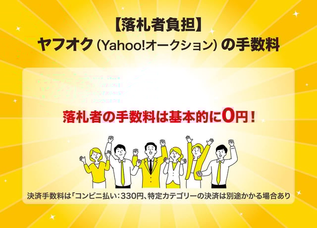 【落札者負担】ヤフオク(Yahoo!オークション)の手数料