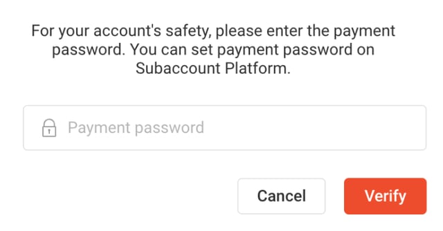 Payoneerのログイン情報を入力して「Verify」を押し、アカウントを連携します。