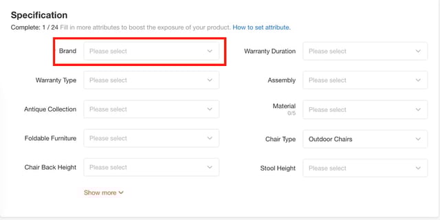 ブランドを選択する