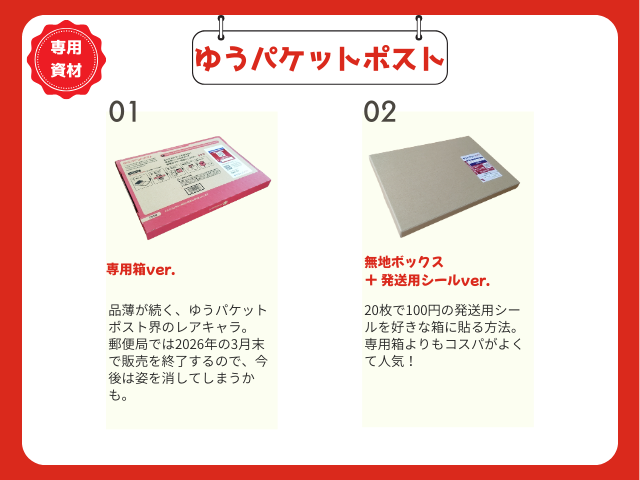 ゆうパケットポスト(ゆうゆうメルカリ便)