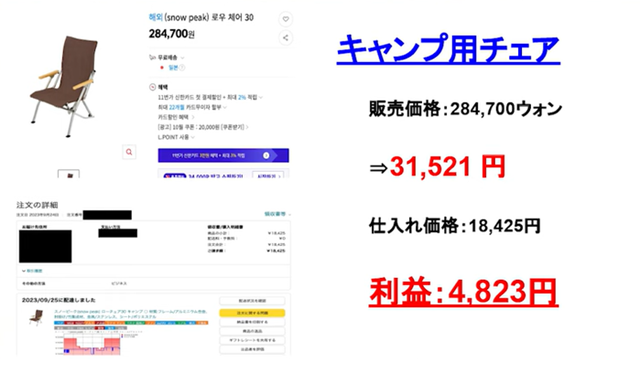 キャンプ用チェア