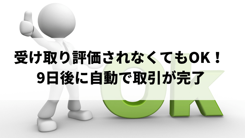 メルカリで受け取り評価されなくてもOK！9日後に自動で取引が完了