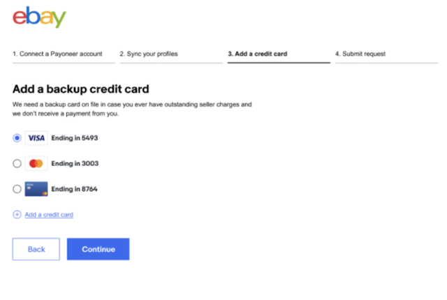 クレジットカードまたはデビットカードの情報を登録