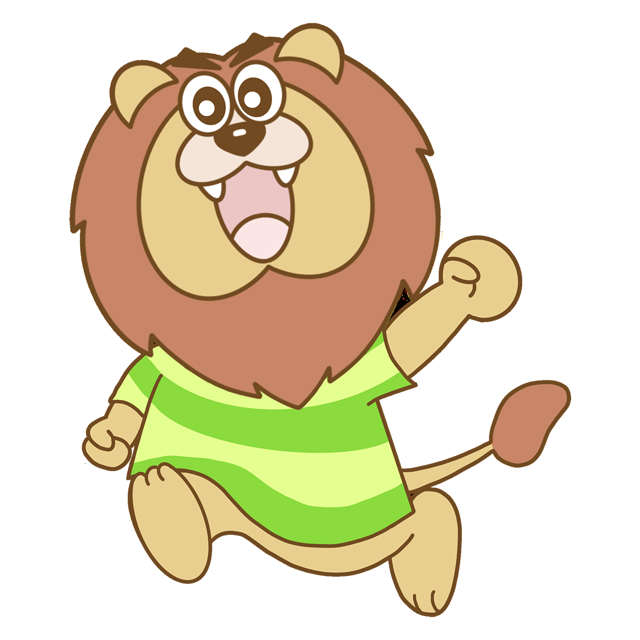 コピペ例文を使って解除申請をしてみる、と前向きになっているギャオ(ライオンのキャラクター)