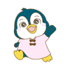 ちゃんと理解できて、喜んでいるペペ実（ペンギンのキャラクター）