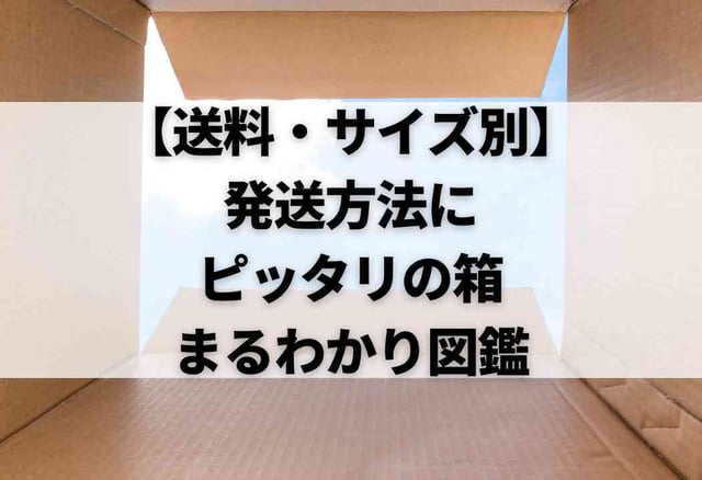 【送料・サイズ別】発送方法にピッタリの箱まるわかり図鑑
