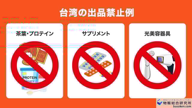 台湾（Taiwan）の輸入規制・出品禁止リスト