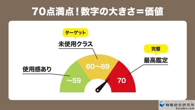 ここが重要!数字「シェルドンスケール(70段階)」の序列