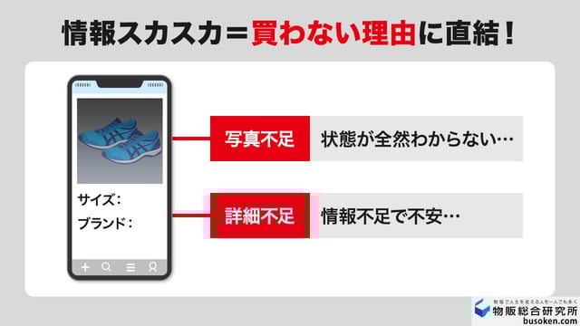 6. 詳細情報や写真が不足している