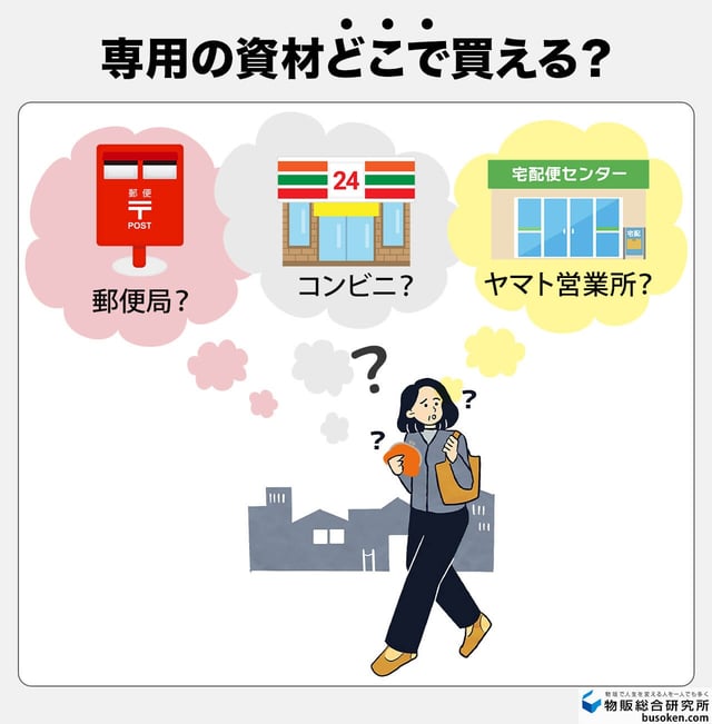 どこで買える？専用資材が必須の配送方法