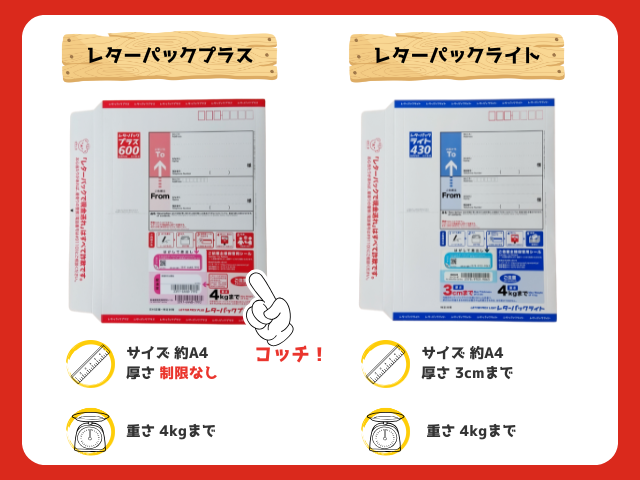 特徴②レターパックライトとの違い