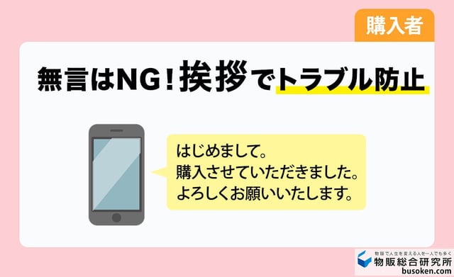 購入後｜挨拶と発送待ちのメッセージ