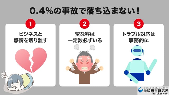 ⑥1回の「理不尽なクレーム」で心が折れてしまう