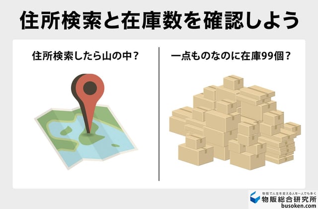 特徴③ 運営情報:住所や在庫状況の矛盾