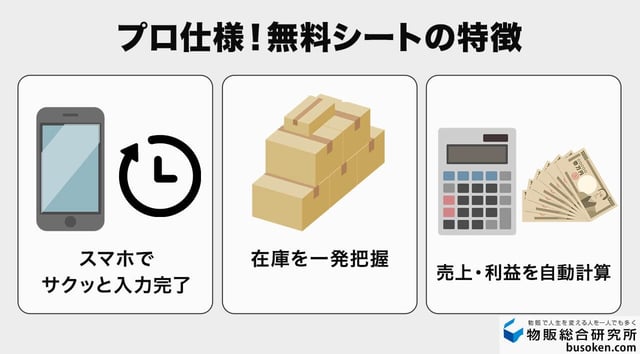 【無料】せどり用の売上管理シートの使い方と特徴