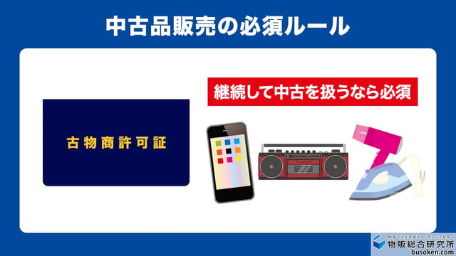 中古品を扱うなら「古物商許可証」が必要