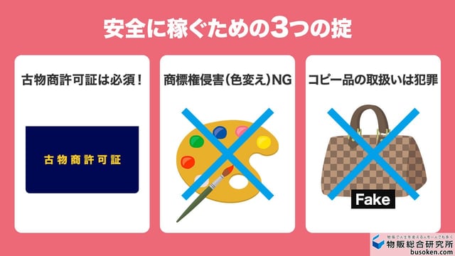 ブランドリペア販売で守るべき法律