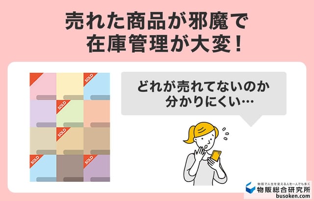1位:売れたものと売れていないものが混在すると管理しづらいため