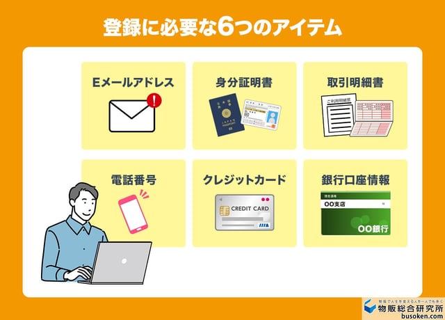 ステップ1：出品用アカウントを作成する