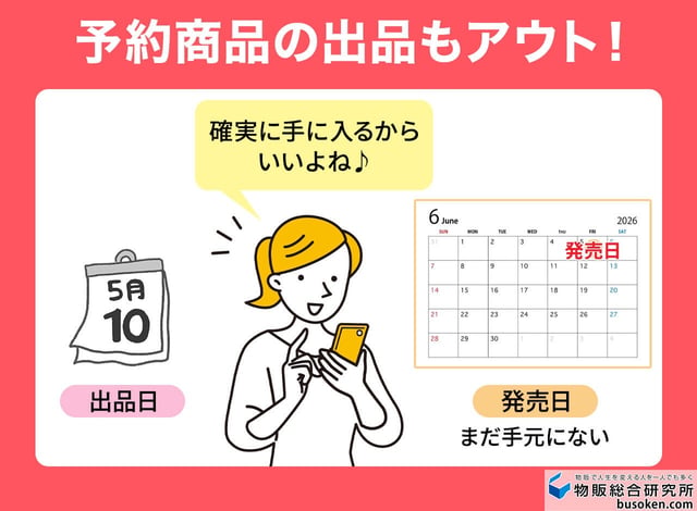 2. 発売前の商品や予約商品を出品する