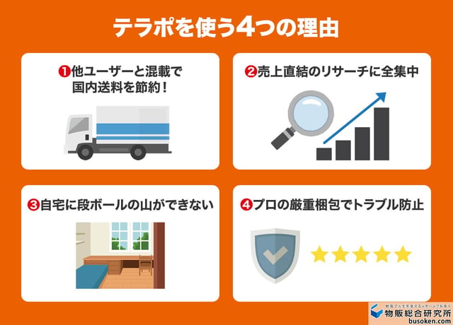 海外発送で「テラポ」を利用する4大メリット