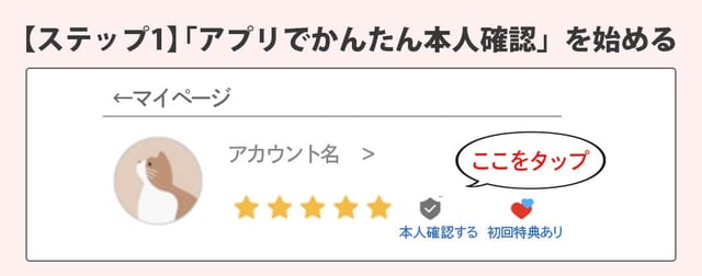 ステップ1：「アプリでかんたん本人確認」を始める