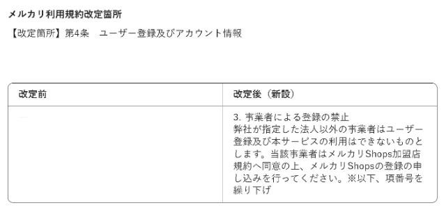 結論:個人アカウントでの「事業者」の販売が全面禁止に