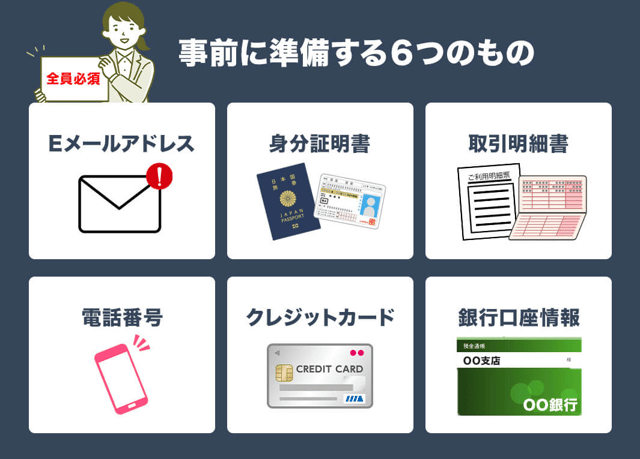 【全員必須】事前に準備する6つのもの