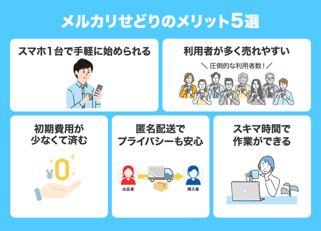 メルカリせどりのメリット5選