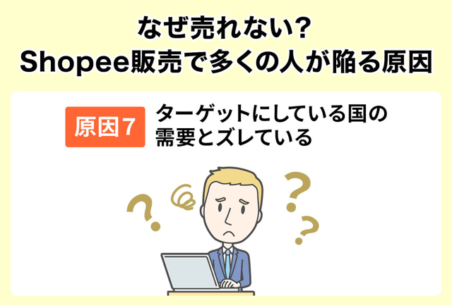 原因7：ターゲットにしている国の需要とズレている